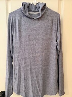 lululemon athletica License to Train Heather Blue Long Sleeve Hoodie - Medium